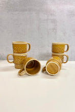 Load image into Gallery viewer, Set of 6 Vintage Japan Stoneware Stackable Mugs
