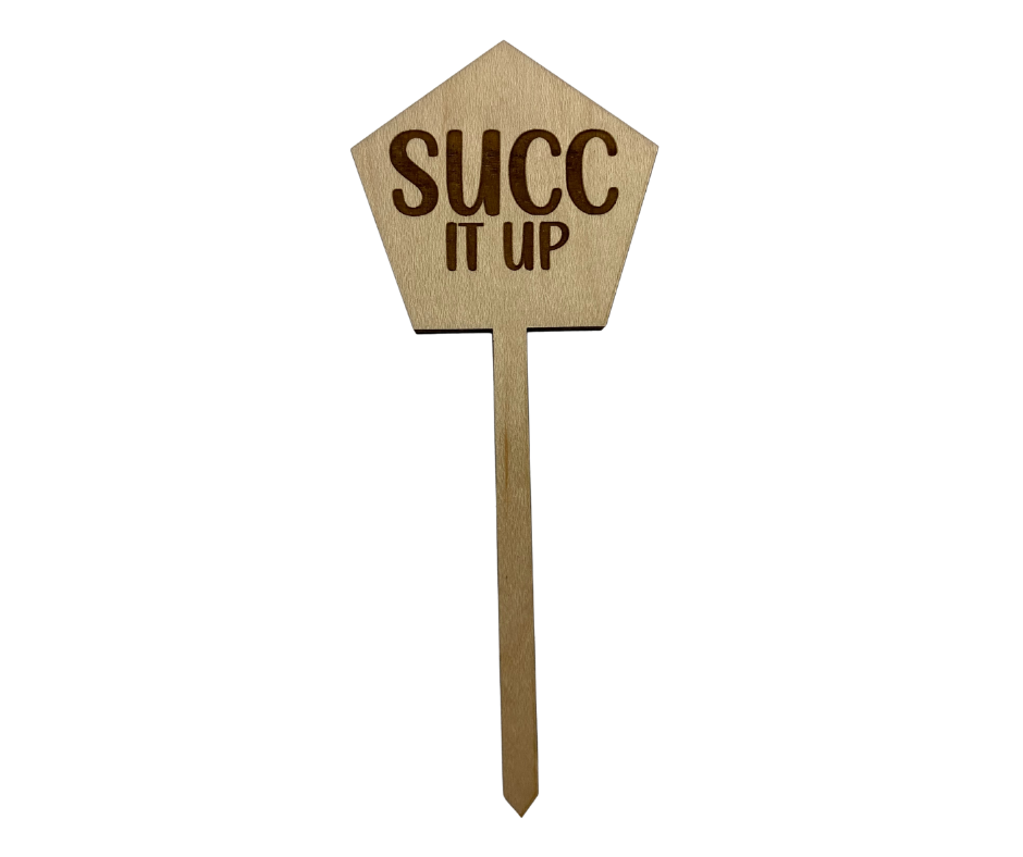 Succ It Up Wood Plant Stake
