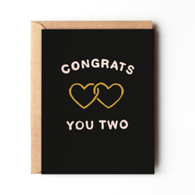 Load image into Gallery viewer, Daydream Prints - Congrats You Two - Simple Minimalist Engagement Card