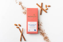 Load image into Gallery viewer, Moonstruck Chocolate Co - Nutty Milk Chocolate Cinnamon Bar
