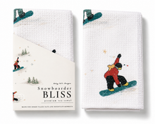 Load image into Gallery viewer, Artsy Em - Snowboarder Bliss Tea Towel
