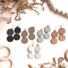 Load image into Gallery viewer, Museology Co. - Mary- Geometric Dangle Earrings: Speckled espresso
