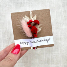 Load image into Gallery viewer, CA Studios - Happy Valentine's Day Mini Dried Floral Bouquet Card
