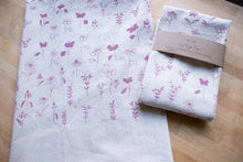 Load image into Gallery viewer, Flower Meadow Towel, Handprinted Cotton Kitchen Towel
