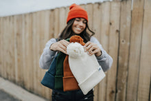 Load image into Gallery viewer, The Montana Scene - Three Tree Foldover Pom Beanie: Brown
