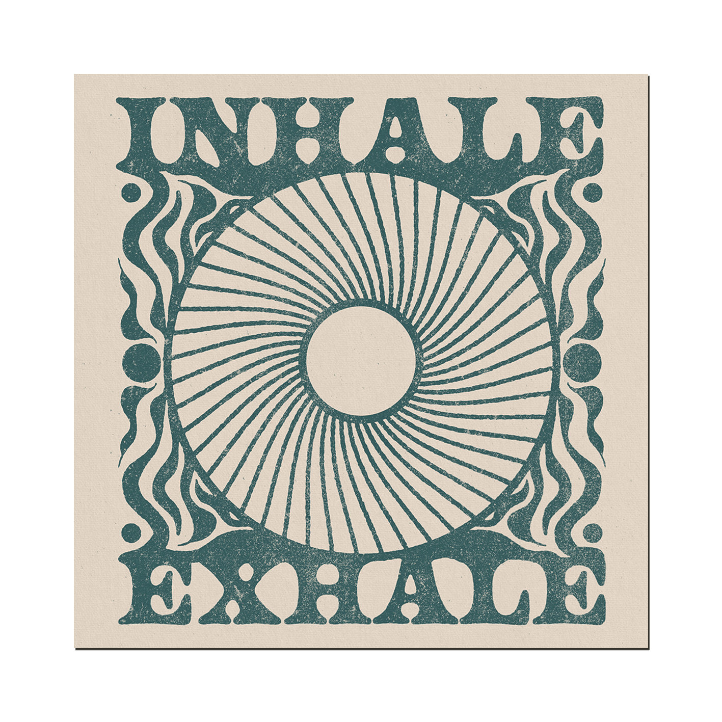 cai & jo - Inhale Exhale Print: 12 x 12 inches