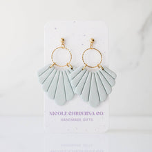 Load image into Gallery viewer, Nicole Christina Company - Polymer Clay Dangle Earrings-Willow: Duck Egg Blue

