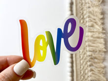 Load image into Gallery viewer, Big Moods - Love Rainbow Clear Sticker
