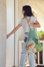 Load image into Gallery viewer, The &quot;One Tripper&quot; HUGE Mesh Market Bag | Zero Waste: Tropical Blue - Me Mother Earth
