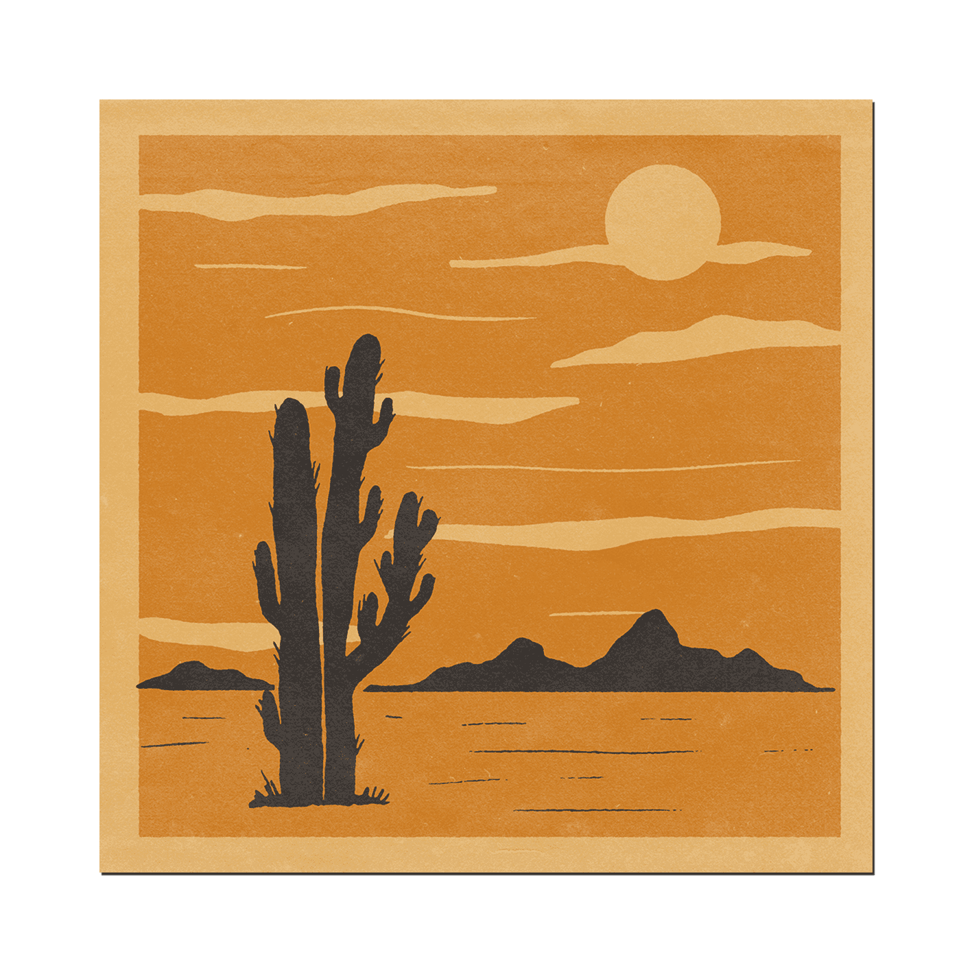 cai & jo - Desert Clouds Print: 12 x 12 inches