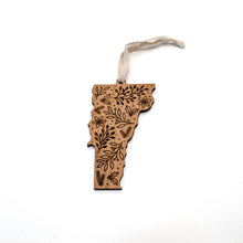 Load image into Gallery viewer, Wildewood Handcrafted Goods - Vermont Festive Engraved Wood Ornament: Cherry
