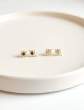Load image into Gallery viewer, Natalie Clare Collections - Compass Star Stud Earrings: Clear
