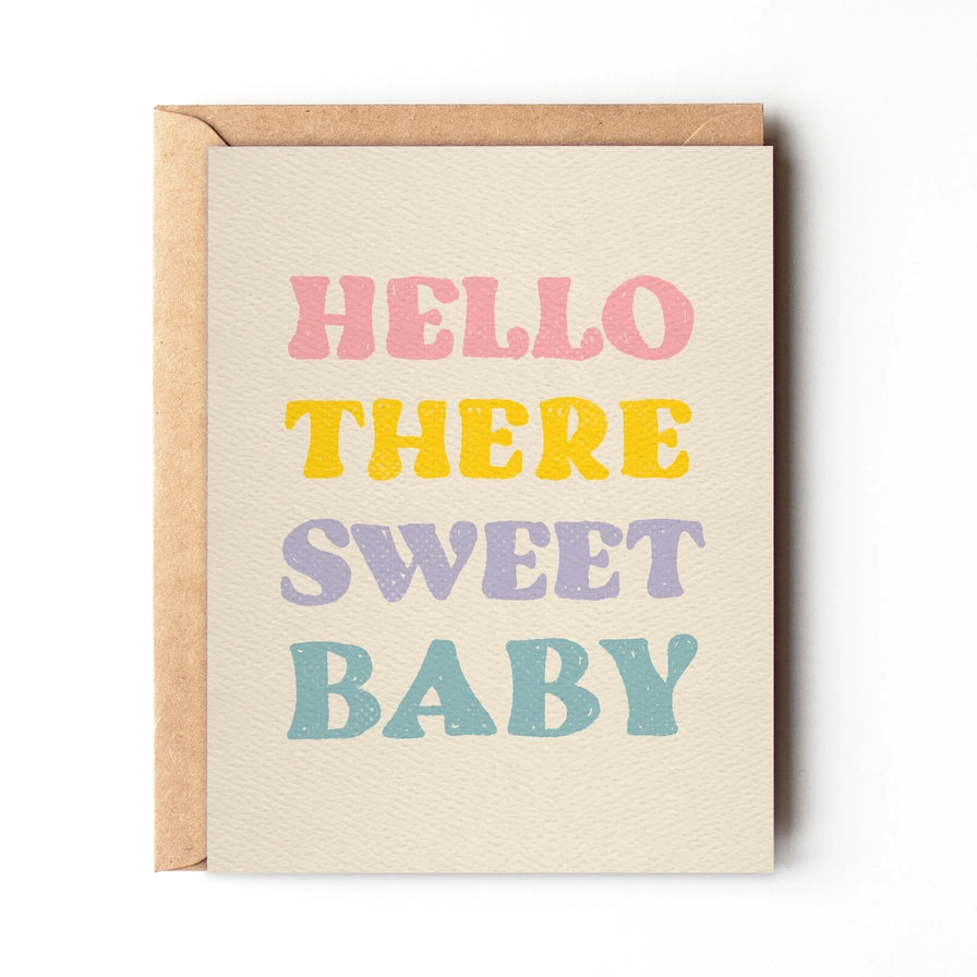 Hello there sweet Baby - New baby card