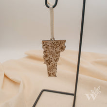 Load image into Gallery viewer, Wildewood Handcrafted Goods - Vermont Festive Engraved Wood Ornament: Cherry
