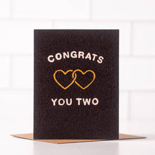 Load image into Gallery viewer, Daydream Prints - Congrats You Two - Simple Minimalist Engagement Card
