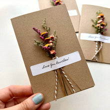 Load image into Gallery viewer, CA Studios - Love You Bunches Orange Dried Floral Bouquet Card
