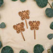 Load image into Gallery viewer, Wildewood Handcrafted Goods - Butterfly Engraved Wood Plant Marker
