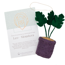 Load image into Gallery viewer, Global Goods Partners - Plant Ornament Astrology Signs With Card: Cancer / Pilea
