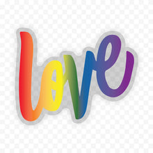 Load image into Gallery viewer, Big Moods - Love Rainbow Clear Sticker
