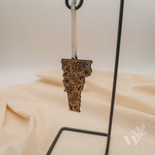 Load image into Gallery viewer, Wildewood Handcrafted Goods - Vermont Festive Engraved Wood Ornament: Cherry
