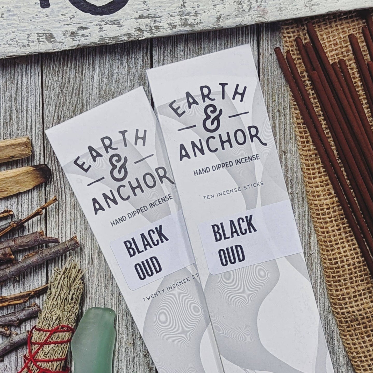 Earth & Anchor Soap Co. - Black Oud Incense: 20 Sticks