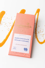 Load image into Gallery viewer, Moonstruck Chocolate Co - Toasty Sesame Caramel Chocolate Bar

