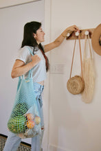Load image into Gallery viewer, The &quot;One Tripper&quot; HUGE Mesh Market Bag | Zero Waste: Tropical Blue - Me Mother Earth
