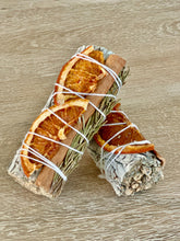 Load image into Gallery viewer, Sage bundle w/ Orange Slices, Cinnamon &amp; Rosemary
