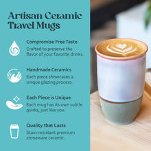 Load image into Gallery viewer, Nova Ceramics Travel Mugs - Horizon Ceramic Travel Mug – 12oz with Lid &amp; Sleeve
