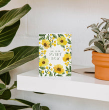Load image into Gallery viewer, Paper Anchor Co. - Welcome Sweet Baby Wildflower Greeting Card | Baby Shower
