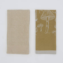 Load image into Gallery viewer, Raine &amp; Humble - Tea Towel - Mushroom Waffle - Yellow
