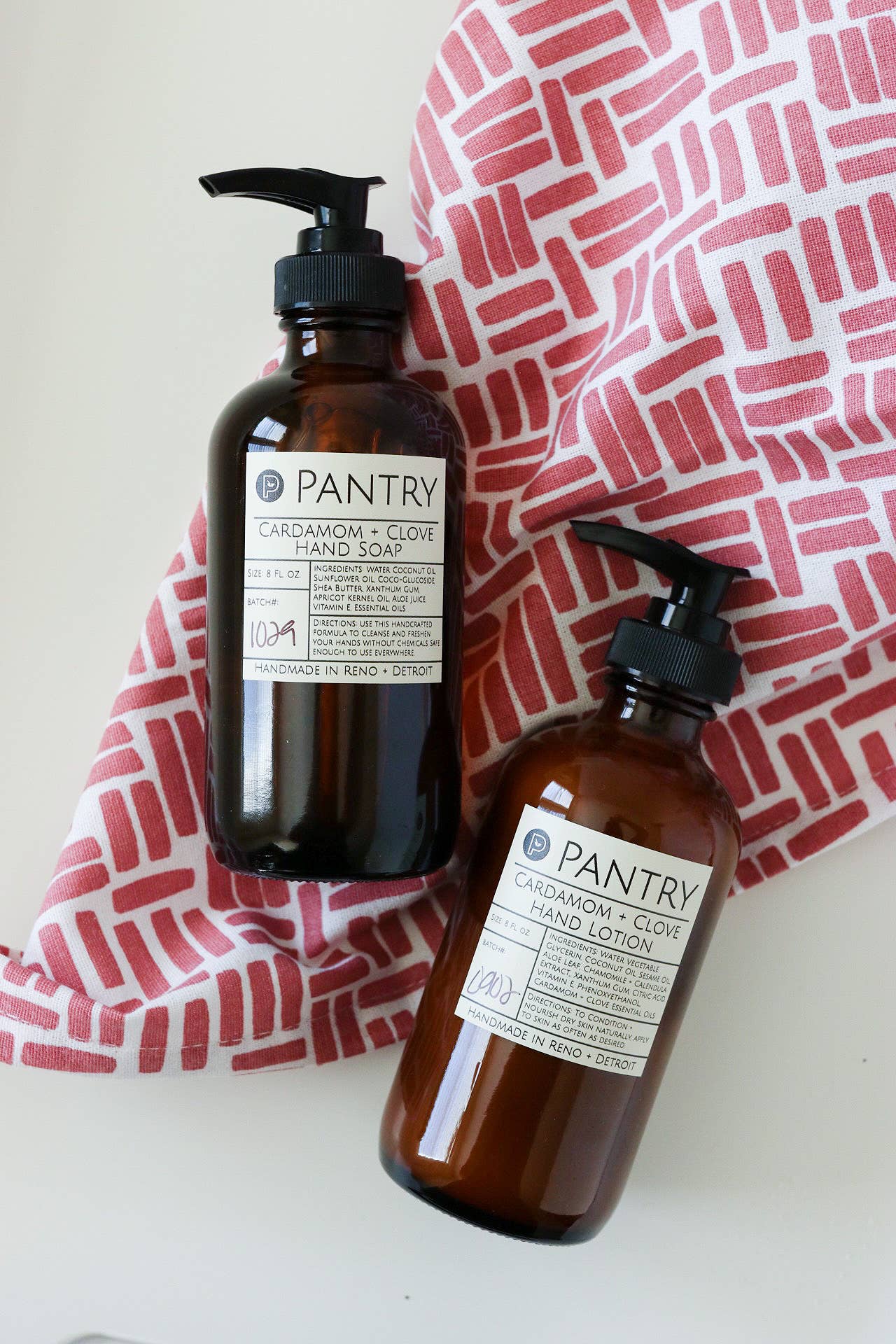 Pantry Products - Skin, Body, + Wellness - Holiday-Christmas, Natural Hand Soap Mint, Pine, Spice, 8 oz: Cardamom + Clove