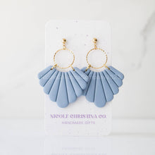 Load image into Gallery viewer, Nicole Christina Company - Polymer Clay Dangle Earrings-Willow: Duck Egg Blue
