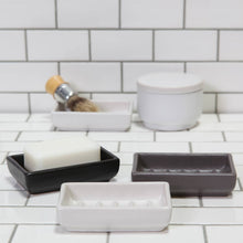 Load image into Gallery viewer, Grey Ceramic Soap Dish - Matte Grey
