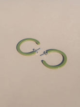 Load image into Gallery viewer, Green Okra | Hoop Earrings | Thinner Style
