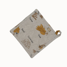 Load image into Gallery viewer, Raine &amp; Humble - Pot Holders Trivets Herbs Mustard
