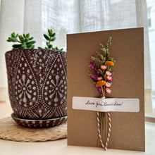 Load image into Gallery viewer, CA Studios - Love You Bunches Orange Dried Floral Bouquet Card
