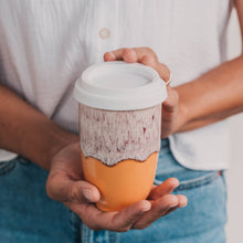Load image into Gallery viewer, Nova Ceramics Travel Mugs - Grapefruit 12oz Ceramic Travel Mug – Reusable &amp; Stylish
