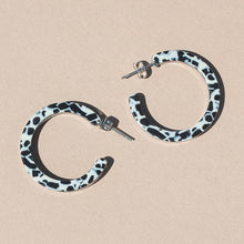 Load image into Gallery viewer, Dalmatian Speckled Hoop Earrings | Large size
