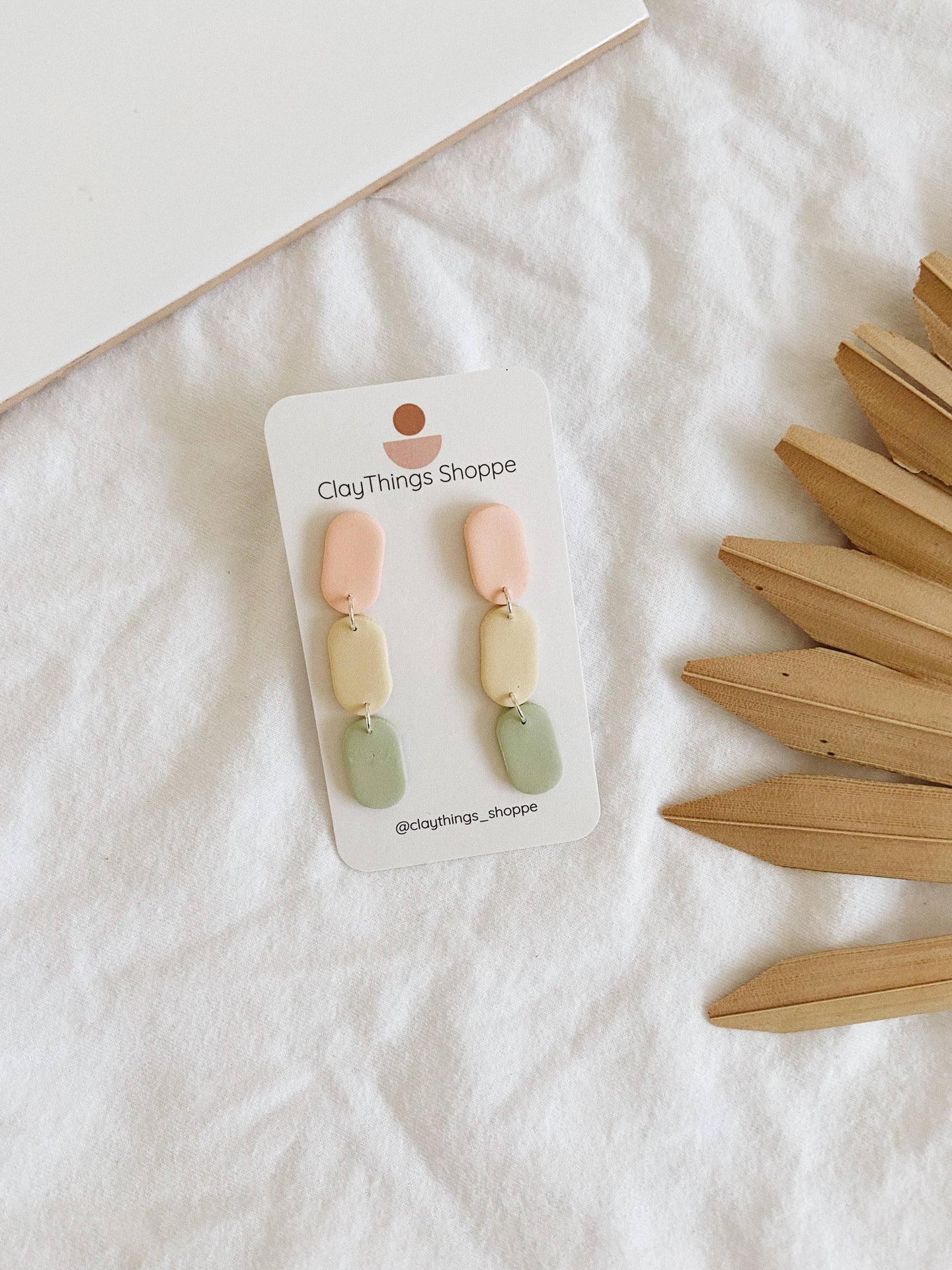 ClayThings Shoppe - Pastel Clay Dangles, Polymer Clay Dangles