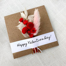 Load image into Gallery viewer, CA Studios - Happy Valentine's Day Mini Dried Floral Bouquet Card
