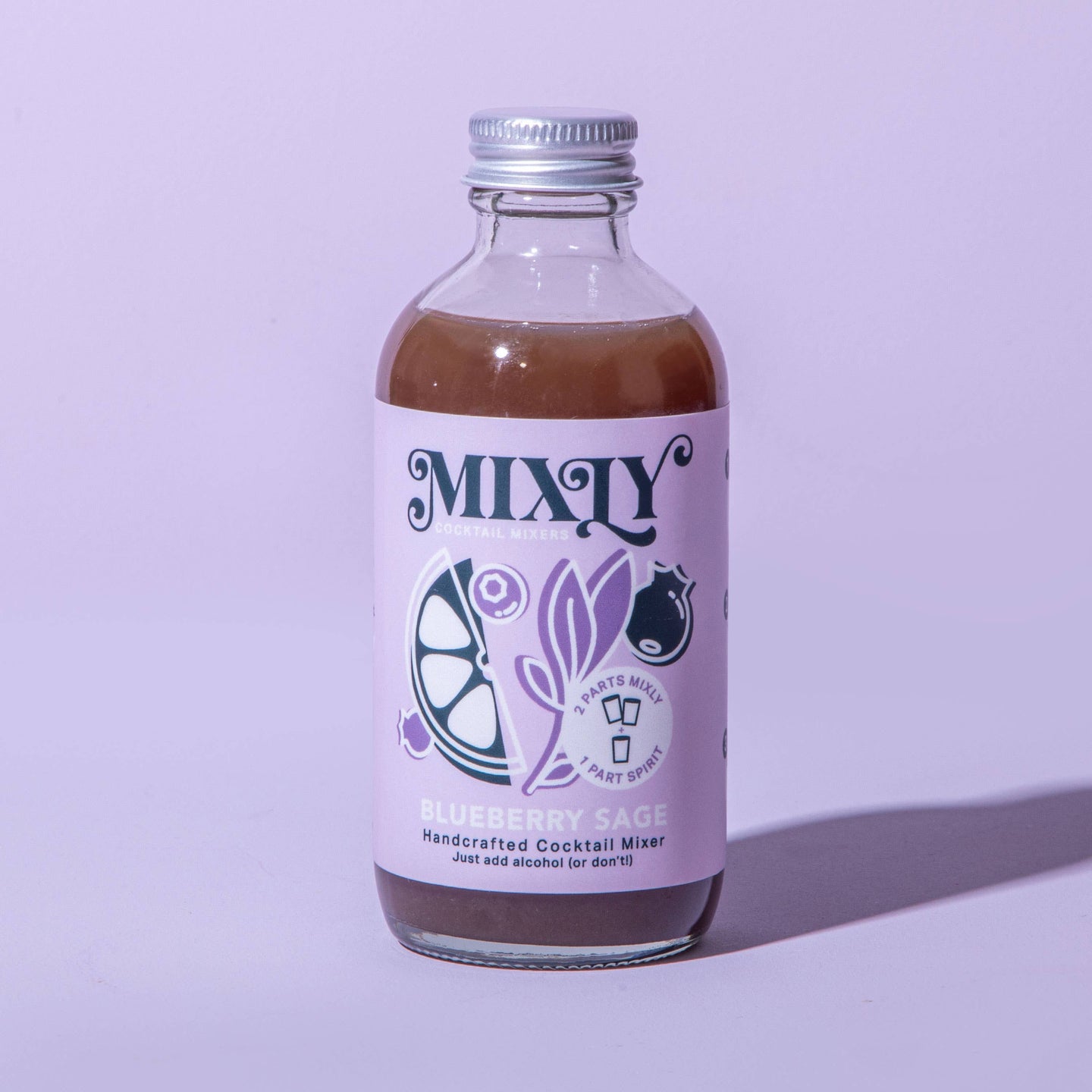 Mixly - Blueberry Sage 4oz - Cocktail / Mocktail Beverage Mixer