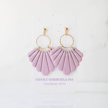 Load image into Gallery viewer, Nicole Christina Company - Polymer Clay Dangle Earrings-Willow: Dusty Lilac

