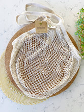 Load image into Gallery viewer, The &quot;One Tripper&quot; HUGE Mesh Market Bag | Zero Waste: Tropical Blue - Me Mother Earth
