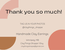 Load image into Gallery viewer, ClayThings Shoppe - Lavender &quot;Piper&quot; Arch, Polymer Clay Earrings
