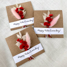 Load image into Gallery viewer, CA Studios - Happy Valentine's Day Mini Dried Floral Bouquet Card
