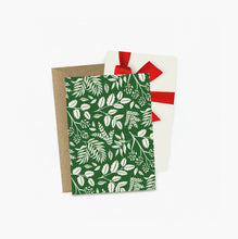 Load image into Gallery viewer, Mini Card - Green Vines Mini Greeting Card | Christmas Card
