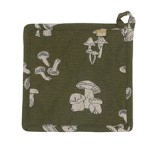 Load image into Gallery viewer, Raine &amp; Humble - Pot Holder Trivets - Mushroom - Olive Green
