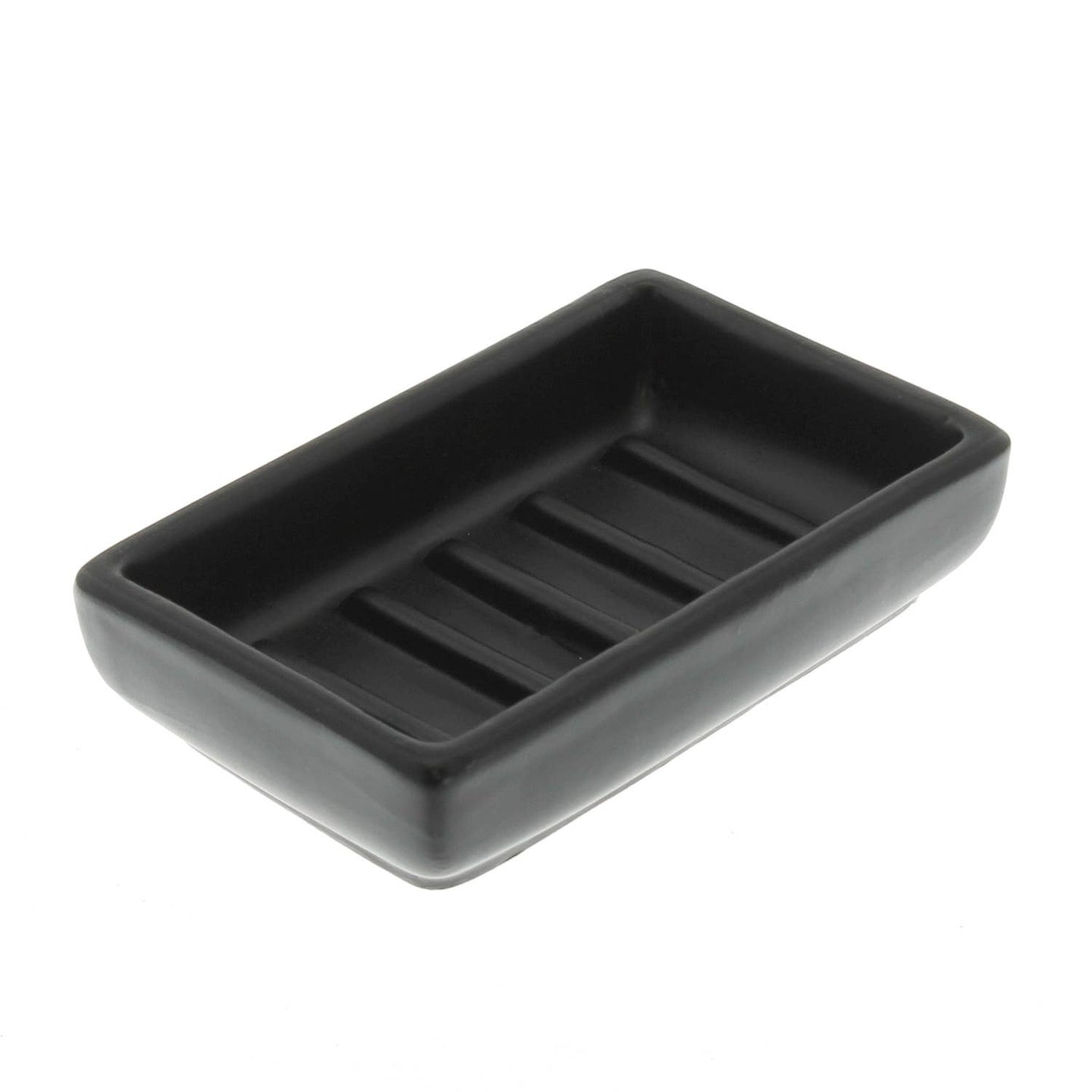matte black Luna Ceramic Soap Dish