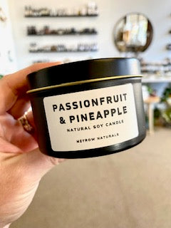 Passionfruit & Pineapple 6oz Soy Tin Candle